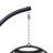 Outdoor Swing Egg Chair - 38.71 In Height, Black + Gray, Fade-, For Patio And Bedroom Decoration Hanging With Stand Suspension Chain, Washable Cushion, 75.99 Depth, Garden Porch Relaxing Time
