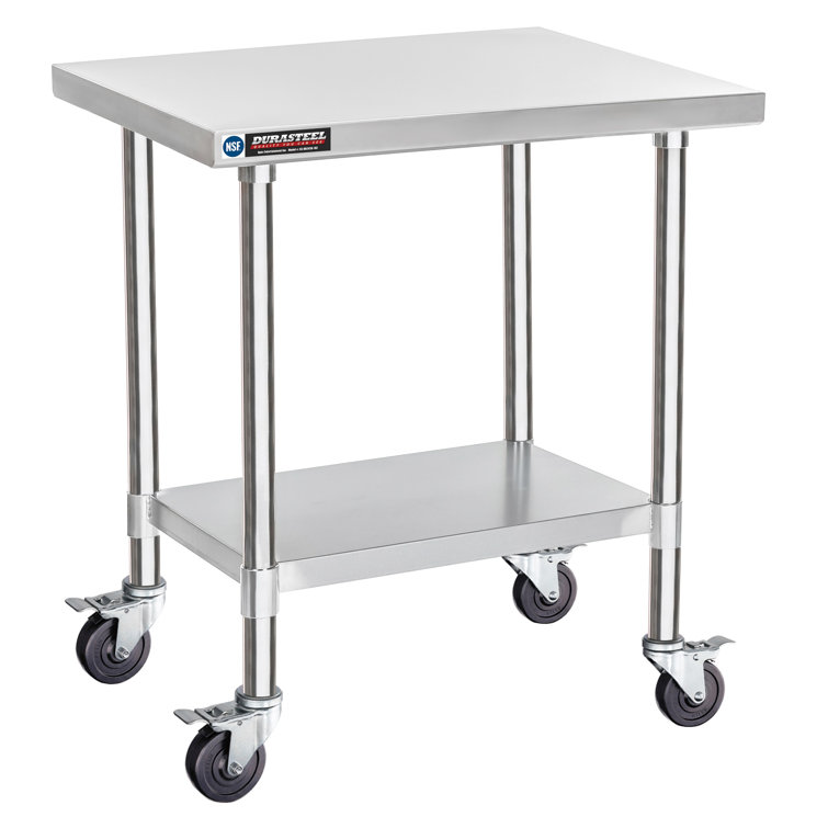 Commercial Grade Nsf Stainless Steel Top Work Table Chrome