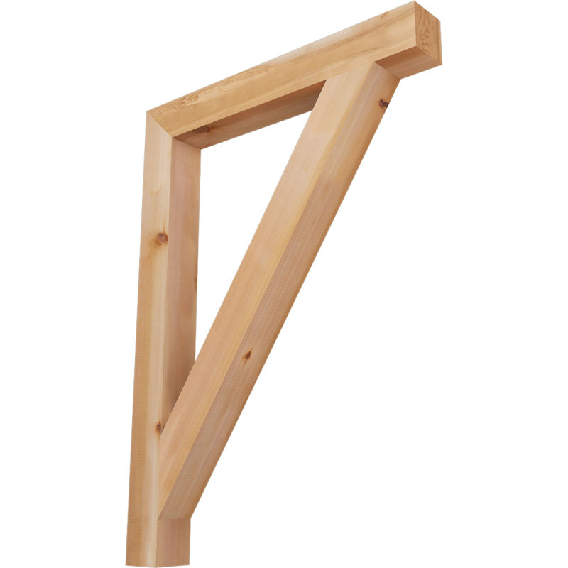 Support de bloc traditionnel, Cèdre rouge de l'Ouest (lisse), H 44 po x l 3,5 po x P 32 po