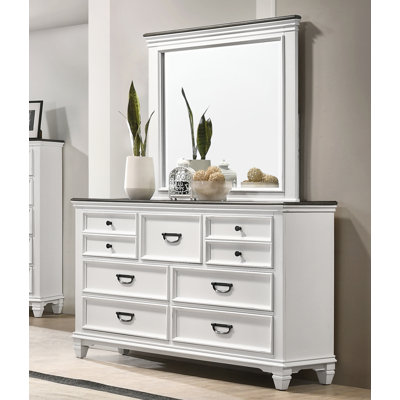 Commode 7 tiroirs avec miroir Semaj
