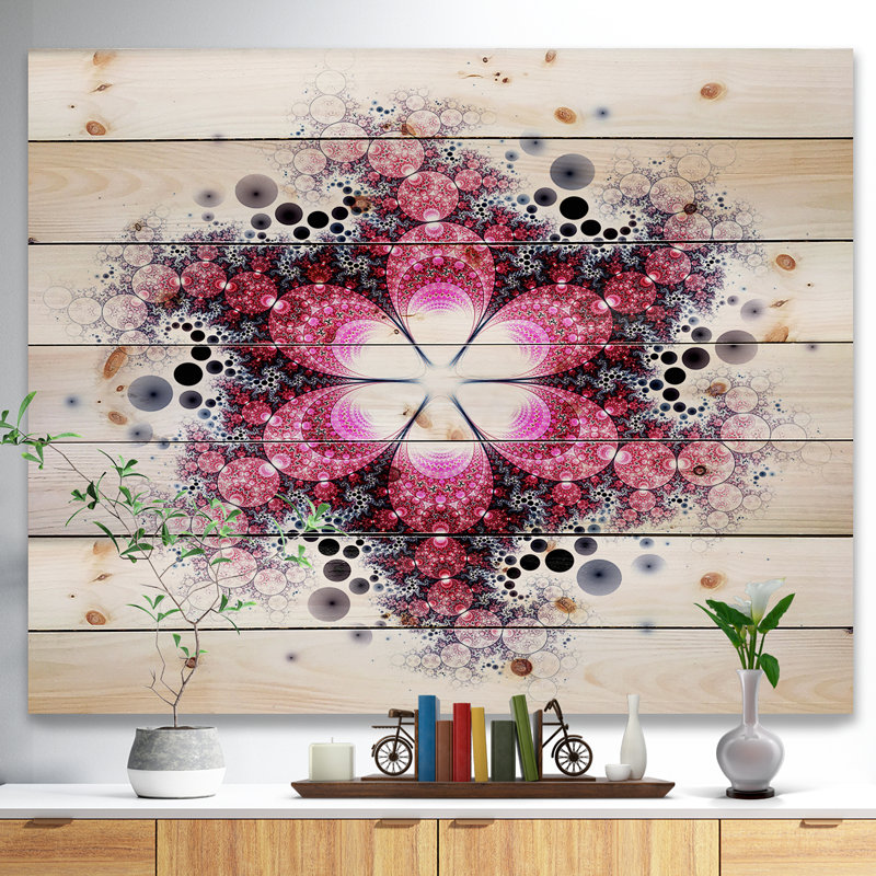 « violet fractal floral pattern », impression, H 20 po x l 20 po x P 1 po, Toile tendue