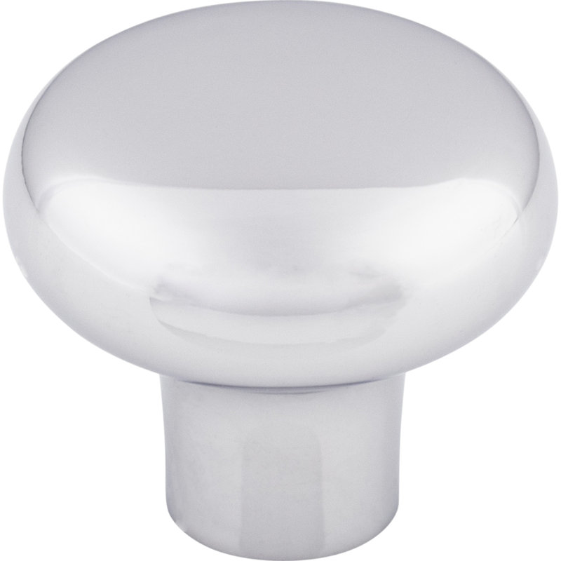 Aspen II Round 7/8" Diameter Round Knob, 1 3/8" Knob Diameter, Polished Chrome