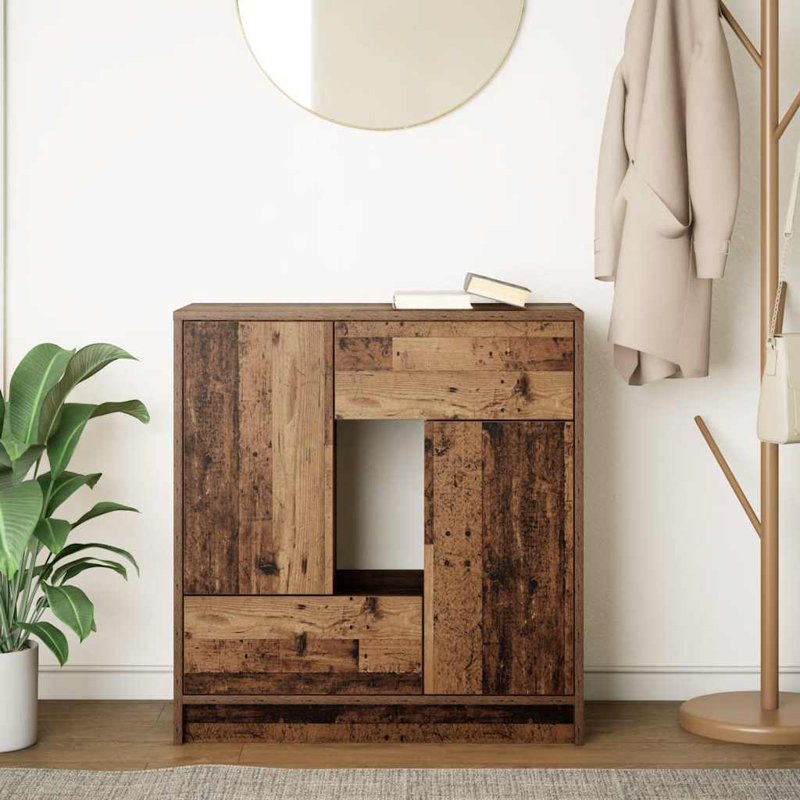 Sideboard With Drawers And Doors 70.5X34x74.5 Cm, Old Wood