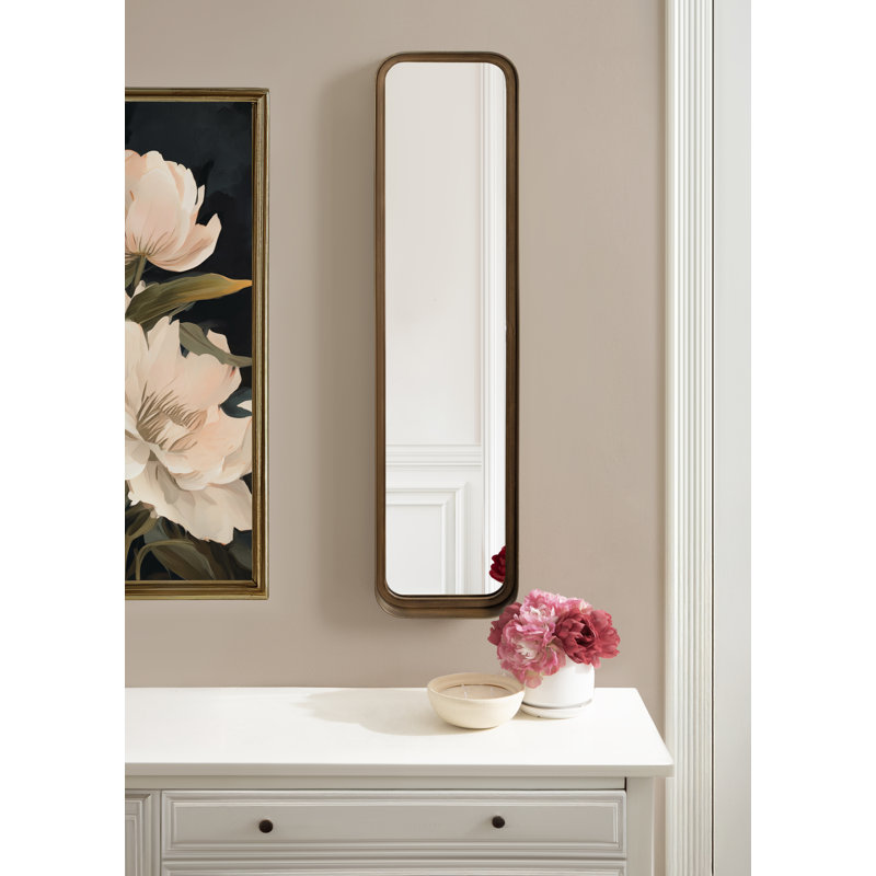 Annaluisa Metal Flat Mirror, Gold, 36" x 9"