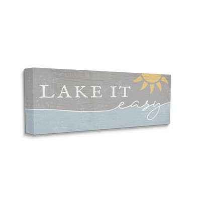 " Lake It Easy Phrase Nautical Pun Sunny Sky " Graphic Art Print