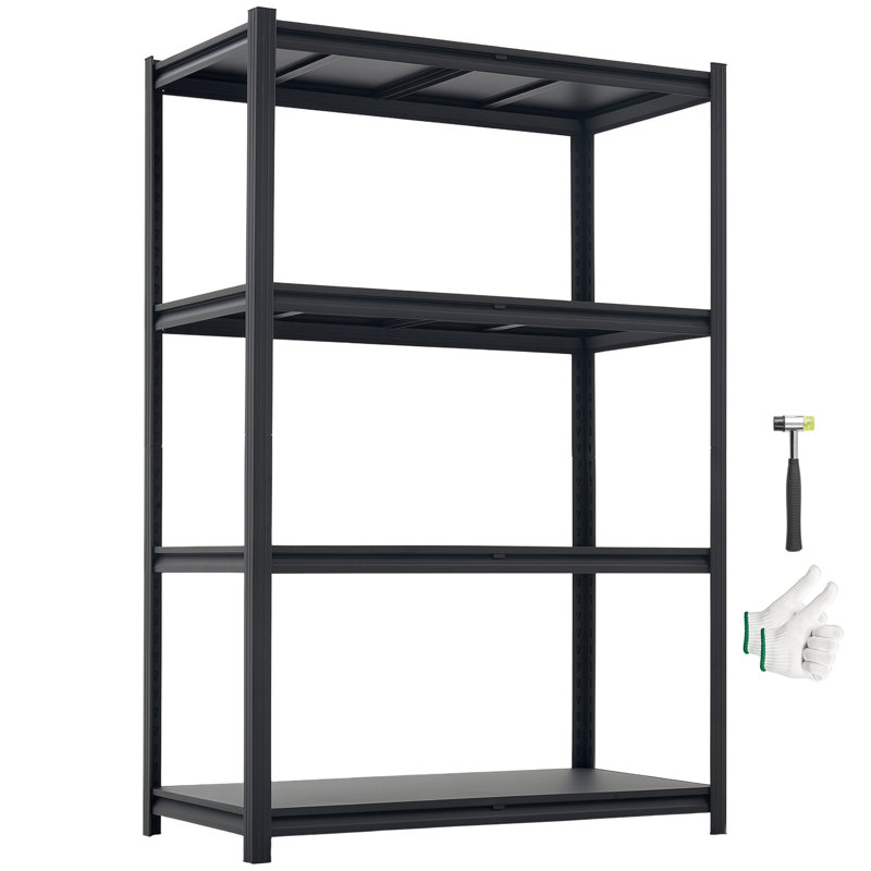 Tablettes de rangement réglables à 4 niveaux, capacité de 2400 lb, étagère de rangement de garage robuste, étagère utilitaire en métal, pour garage atelier sous-sol, l 40,55 po x P 20,55 po x H 60,2 po
