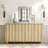 59" Fluted Sideboard With Storage, Large Buffet Cabinet With 4 Doors For Kitchen And Living Room-528691686