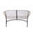 Outdoor Patio Loveseat, White PE Wicker-314398279