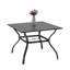 Ensemble repas d'extérieur carré 4 personnes avec chaises pivotantes Leonard