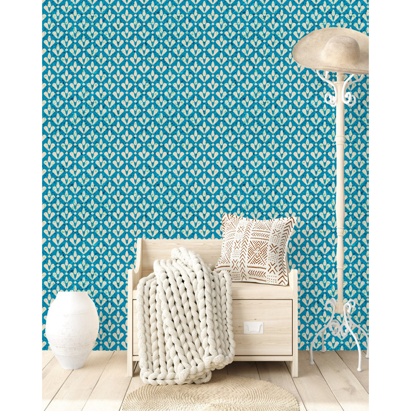 Panneau de papier peint abstrait bleu L 18,75 po x l 25 po