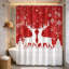 Rideau de douche 70,87 "x 70,87" avec motif renne et flocon de neige