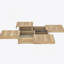 Table basse carrée en placage de marbre avec plateau coulissant et rangement de 39,4 po-1800972982