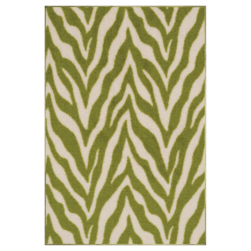 Tapis à motif zébré, Rectangulaire 9 pi x 11 pi