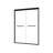 56-60" X 72" Tempered Glass, Aluminum Frame Double Sliding Shower Door, 1/4" (6mm), Stainless Steel Handles, Matte Black-119183217