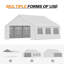 Pavillon de jardin en acier galvanisé 20 pi Aoodor L 20 pi. Tente D Party