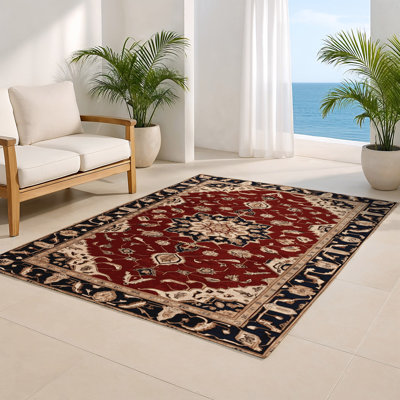 Tapis d'intérieur et d'extérieur brun Persian
