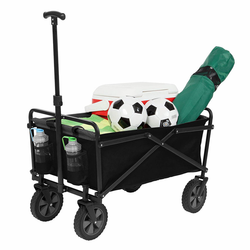 Chariot utilitaire pliable en acier Seina, H 22 po x l 19 po x P 32 po, Noir