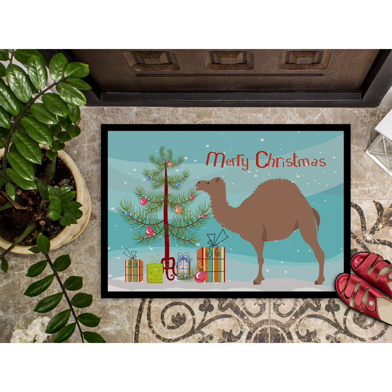 Pretor Non-Slip Christmas Indoor Doormat, 0.25" H x 27" W x 18" D