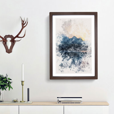 Sunrise over the Mountains Abstract - Picture Frame Graphic Art Print
