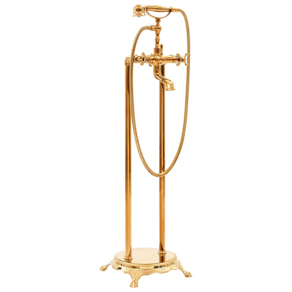Janda 1 Handle Floor Clawfoot Tub Faucet Bath Filler with Diverter