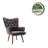 Arela PU Leather Upholstered Accent Chair with Rubberwood Legs-947273444