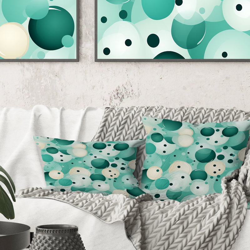 Motif à pois Coastal Tranquility - Coussin abstrait