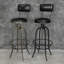 Salzmann Swivel Adjustable Height Counter Stool with Metal Frame-1940111795