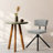 Modern Fabric Upholstered Solid Metal Dining Chairs-1580492446