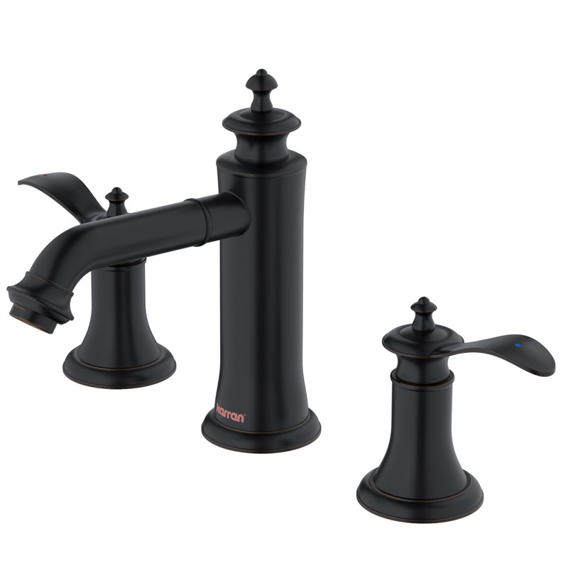 Widespread 2-handle Bathroom Faucet with Drain Assembly, Oil Rubbed Bronze