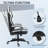 HOMCOM Adjustable Reclining Ergonomic Faux Leather Swiveling PC & Racing Game Chair in Grey-657653845