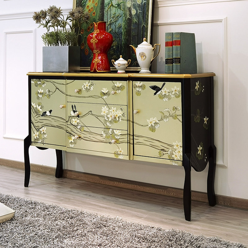 Hand-Painted 2-Door 3-Drawer Sideboard