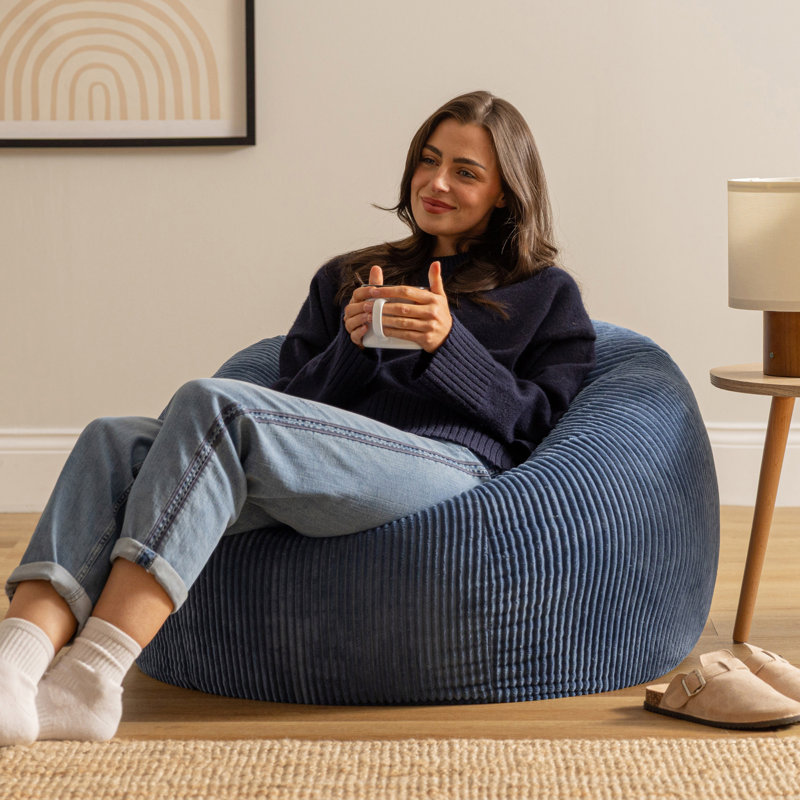 icon Kingston Beanbag Corduroy Navy Blue, Blue
