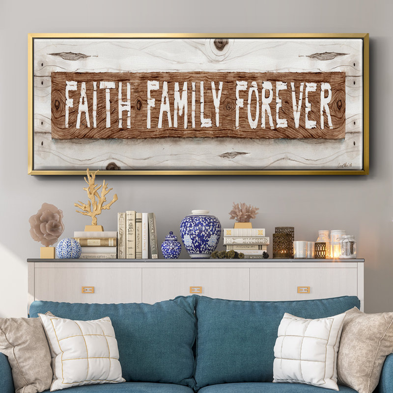 Faith Family Forever - toile encadrée, H 8 po x l 20 po