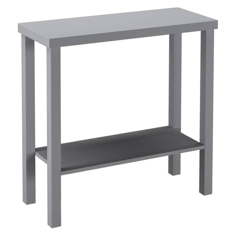Tahesia 180.34cm W Solid Wood Bedside Table, Grey