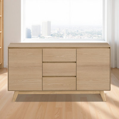 55" Kasem Oak Server – Elegant Storage with Premium Functionality
