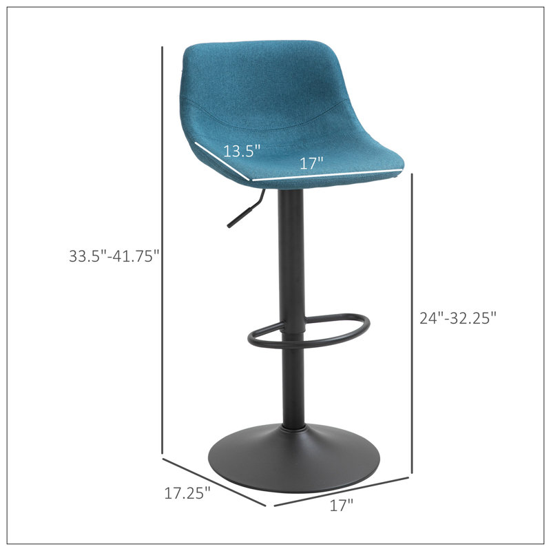 Tabourets de bar réglables, tabourets de bar pivotants et rembourrés avec dossier pour la cuisine, le comptoir et le bar personnel, ensemble de 2
