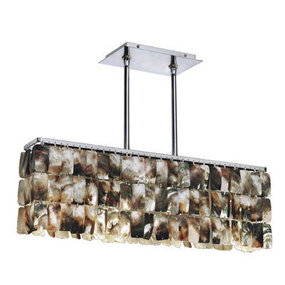 Luminaire suspendu linéaire pour îlot de cuisine 4 lumières Night Shades