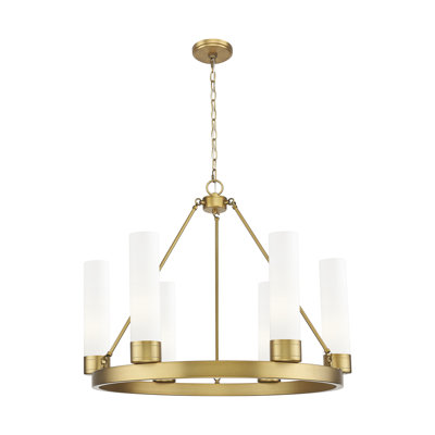 Lustre 6 lumières avec abat-jour Scherer
