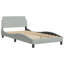 Cadre de lit vidaXL gris clair 100x190 cm velours-97706081-97706082