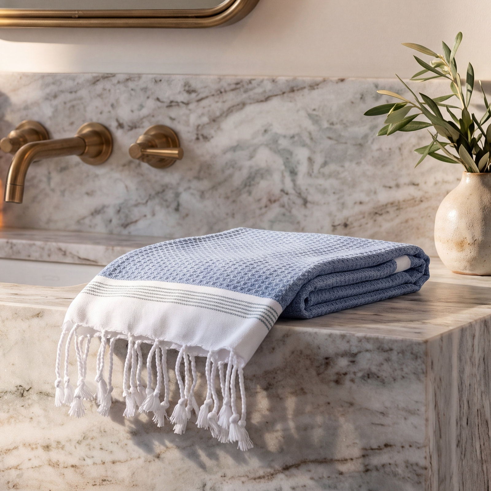 Mediterranean Organic Cotton Bath Towel, Lake/Sea Spray, Bath Towel
