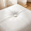 Cube de repose-pieds carré blanc en similicuir avec tabouret de rangement capitonné pour rangement dans le salon de la chambre à coucher