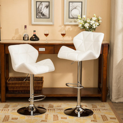 Diljana Swivel Upholstered Adjustable Height Counter Stool