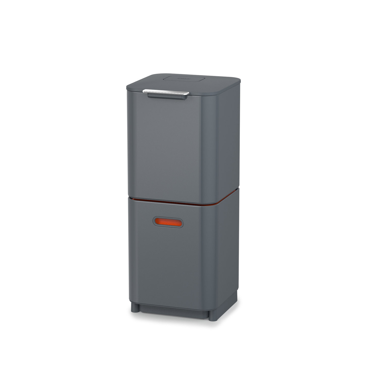 Joseph Joseph Totem Dual Recycling Trash Can, 10.60 US Gallons, Graphite
