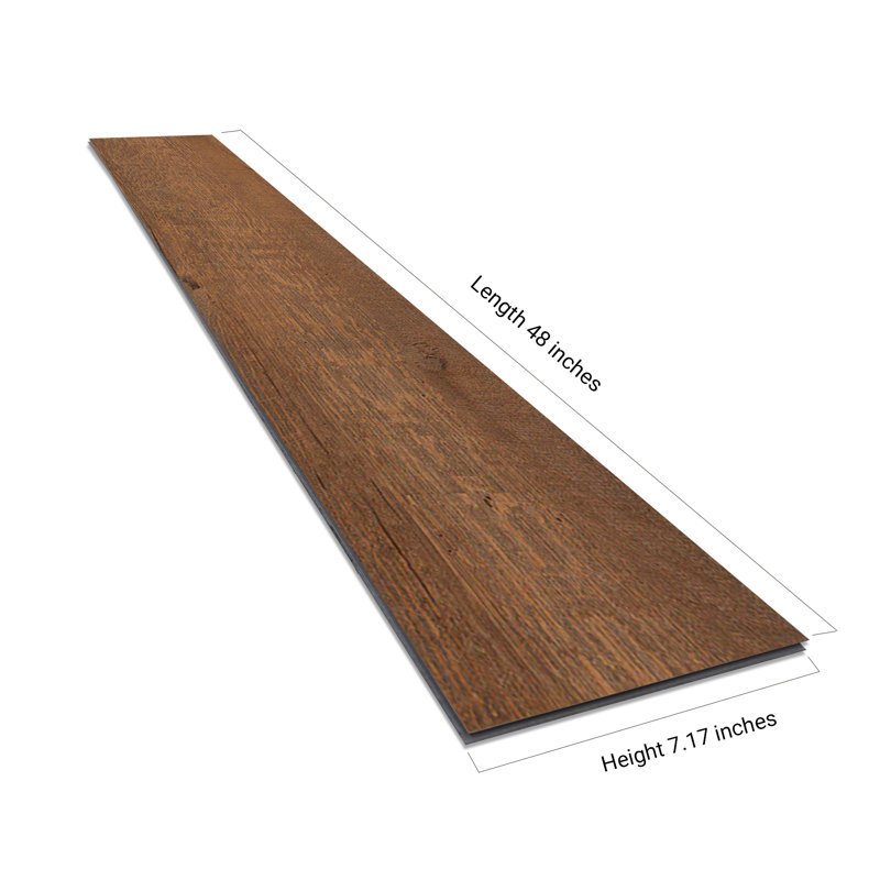 7.17 In. X 48 In. 22Mil 6Mm Waterproof SPC Rigid Core Luxury Vinyl Plank Flooring, Rosewood