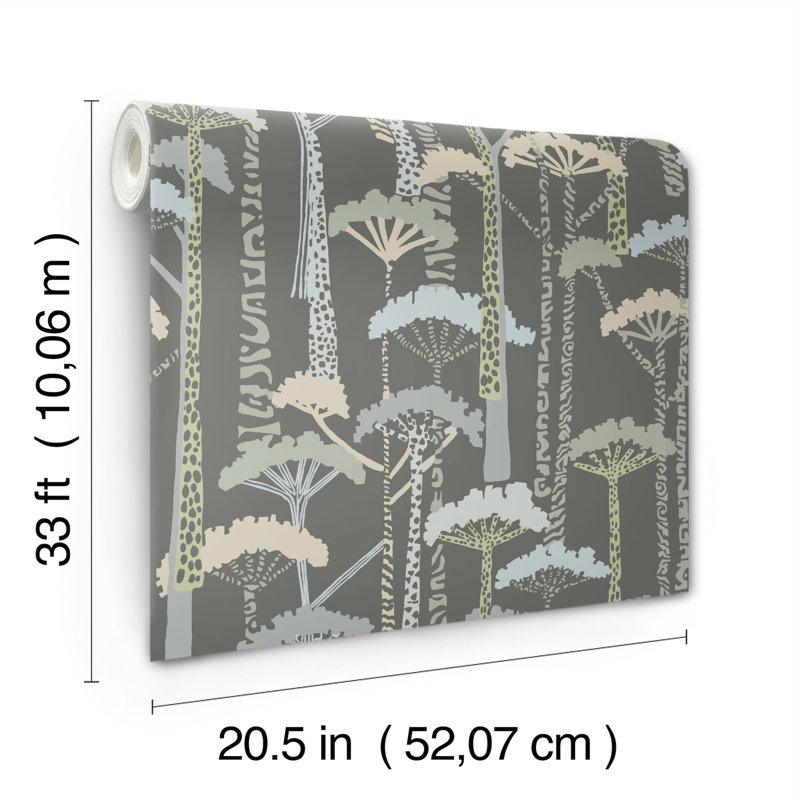 Unify Indigo Forest Wallpaper, Gray