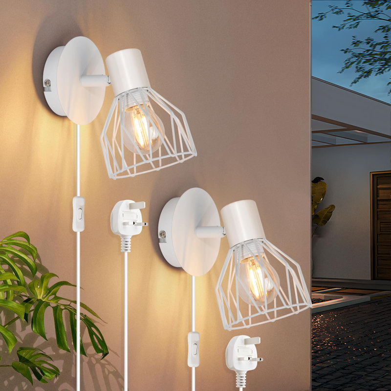 Delanya Plug-in Wallchiere, White