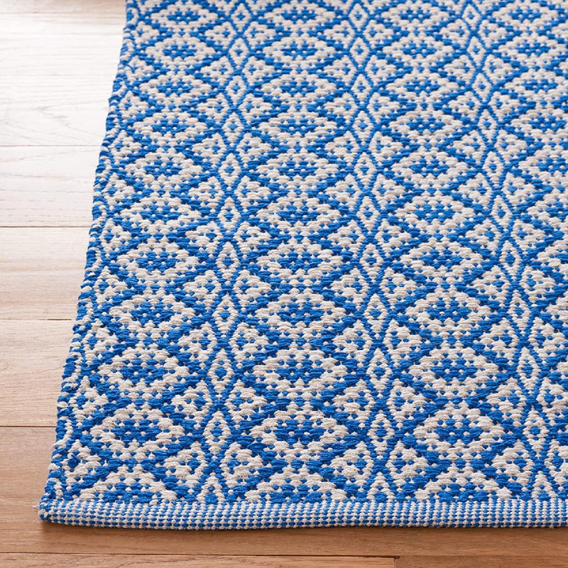 Barkeley Hand Woven Cotton Geometric Rug, Rectangle 2'3" x 3'9"
