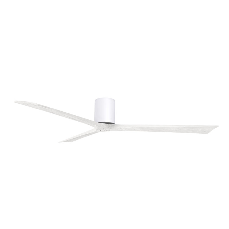 Ventilateur de plafond à 3 pales Olivier, Blanc brillant, Blanc mat, 72"