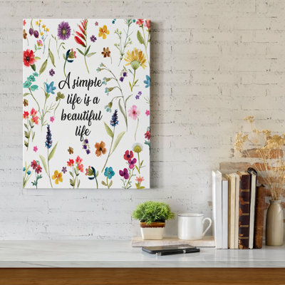 A Simple Life by Carol Robinson - Wrapped Canvas Print