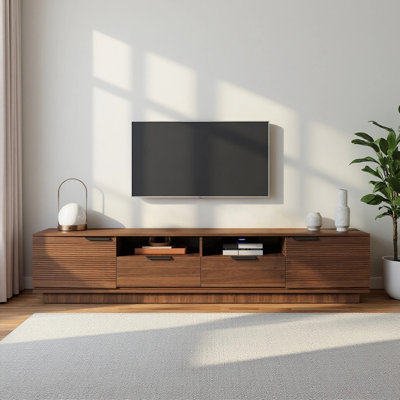 78-inch Tv Stand Entertainment Center - Fits 85" Tvs, Deep Drawer & Soft-closing Hinges by George Oliver